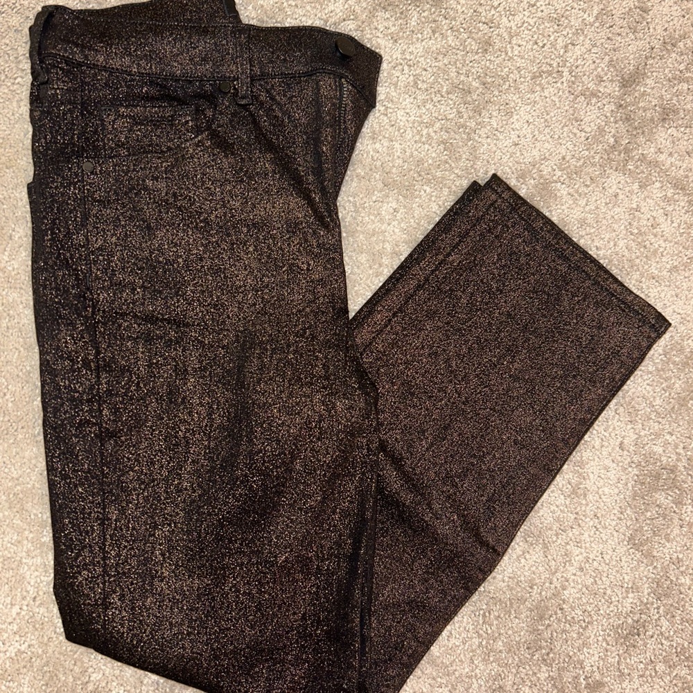 Black and gold glitter jeans